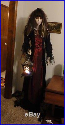 Gemmy Halloween Life Size Animated Gothic Re-Headed Bride Prop, Unique & Rare
