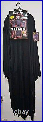 Ghost Face Mask Costume Glows Easter Unlimited Fun World VTG NOS 1997 SCREAM