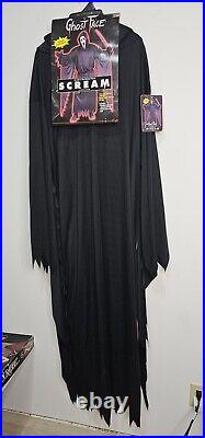 Ghost Face Mask Costume Glows Easter Unlimited Fun World VTG NOS 1997 SCREAM