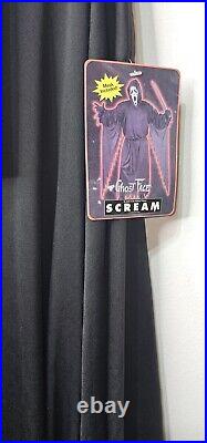 Ghost Face Mask Costume Glows Easter Unlimited Fun World VTG NOS 1997 SCREAM