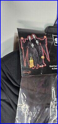 Ghost Face Mask Costume Glows Easter Unlimited Fun World VTG NOS 1997 SCREAM