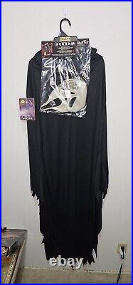 Ghost Face Mask Costume Glows Easter Unlimited Fun World VTG NOS 1997 SCREAM