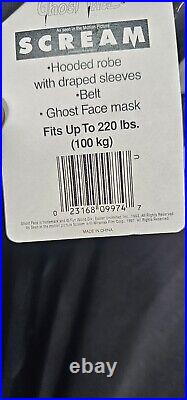 Ghost Face Mask Costume Glows Easter Unlimited Fun World VTG NOS 1997 SCREAM