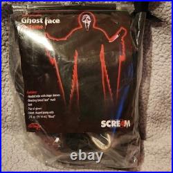 Ghost Face, Scream, Rare Unworn Halloween Costume with Mask & Gloves 2010 Sz XL