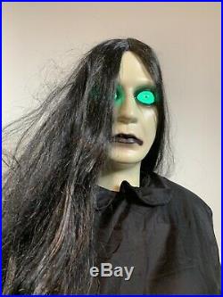 Ghost Girl With Head Life Size Donna The Dead Animated Halloween Prop Gemmy