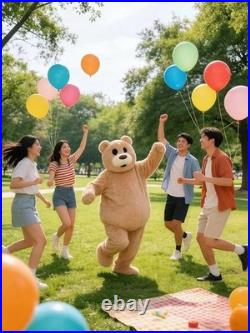 Giant Plush Teddy Bear Mascot Costume with Mesh Eyes 71 Dancing Fancy