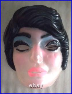 Girl Man From U. N. C. L. E UNCLE Halco Ben Cooper Vintage Halloween Costume Mask
