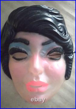 Girl Man From U. N. C. L. E UNCLE Halco Ben Cooper Vintage Halloween Costume Mask