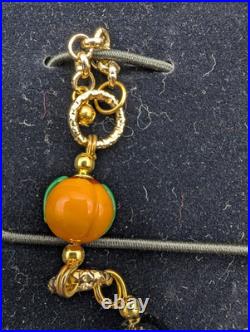 Gorgeous Stauer Murano Glass Pumpkins Necklace & Bracelet Halloween Italy Beads