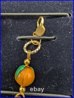 Gorgeous Stauer Murano Glass Pumpkins Necklace & Bracelet Halloween Italy Beads
