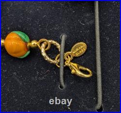 Gorgeous Stauer Murano Glass Pumpkins Necklace & Bracelet Halloween Italy Beads