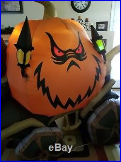 Grandin road 15 foot inflatable grim Reaper with pumpkin carriage
