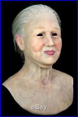 Grandmother Silicone Mask Halloween Hand Made Realistic High Quality