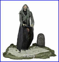 Graveyard Reaper Animated Prop 5' Cemetery Poseable Haunted House Halloween