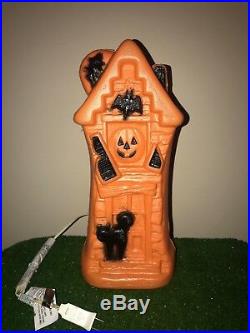 HTF New Spooky Halloween 17 Lighted Blow Mold Haunted House Decoration