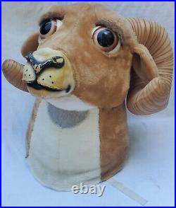 HUGE Vintage Ram Bighorn Sheep Bull Mascot Halloween Costume Stagecraft Alinco