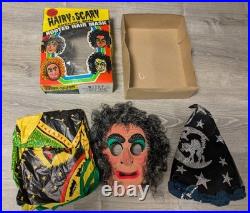 Hairy & Scary Witch Costume Mask Hat Ben Cooper Complete 1978 Like Collegeville