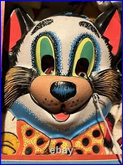 Halco Masquerade Vtg BoxedCostume Ventilated Mask Small Cat And Fiddle #1808 Tot
