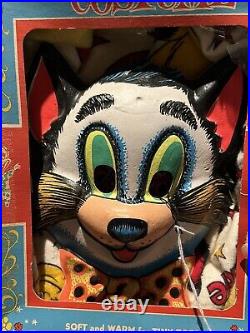 Halco Masquerade Vtg BoxedCostume Ventilated Mask Small Cat And Fiddle #1808 Tot