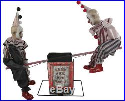 Halloween 4 Ft Animated See Saw Creepy Clowns Prop Decoration Haunted House