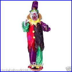 Halloween 5 Ft Animated Evil Twisted Clown With Teeth Prop Decoration