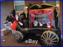 Halloween 8ft Grim Reaper/Rearing Horse Pulling Hearst Inflatable Gemmy VGC