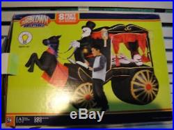 Halloween 8ft Grim Reaper/Rearing Horse Pulling Hearst Inflatable Gemmy VGC