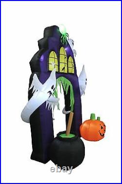 Halloween Air Blown Inflatable Yard Decoration Ghost Castle Pumpkin Archway Arch