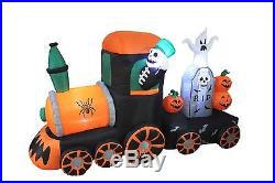 Halloween Air Blown LED Inflatable Yard Decoration Skeleton Ghost Pumpkin Train
