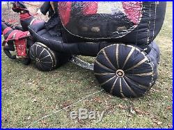 Halloween Airblown Inflatable Carriage Hearse With Reaper Gemmy Blow Up