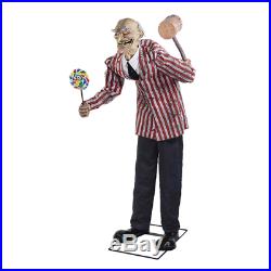 Halloween Animated 6 Ft CANDY CREEP CLOWN Haunted Prop Life Size Circus Outdoor