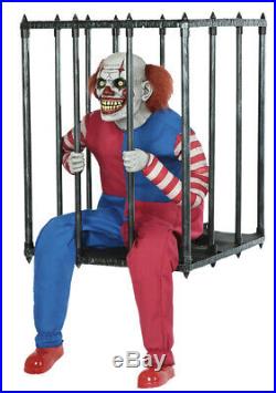 Halloween Animated Caged Clown Walk Around Prop Decoration
