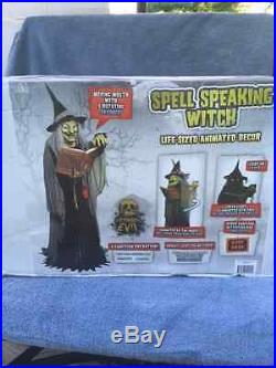 Halloween Animatronic SPELL-SPEAKING WITCH 5'8 Tall Prop Seasonal Visions
