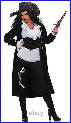 Halloween Cosplay Costume Womens XL Cute Sexy Pirate Wench Captain Underwraps