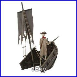 Halloween Decor Pirate Ship Animated Steering Wheel Haunted House Props 116 Inch