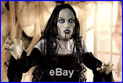 Halloween Haunted House Prop Gothic Bloody Vampire Lady Spooky Scary Ghost 5'H