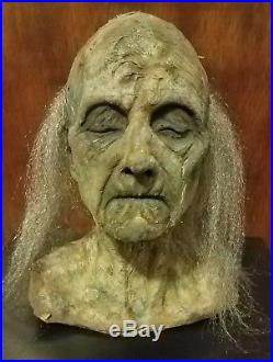 Halloween Horror Old Grandpa Zombie Prop Head & Hands Haunted House SCARY