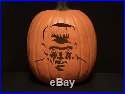 Halloween Jack-O-Lantern Frankenstein & Bride (Hand Carved Foam Pumpkin)