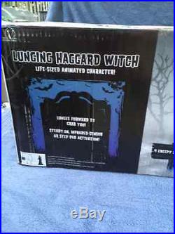 Halloween LifeSize Animated LUNGING HAGGARD WICKED WITCH Prop Haunted House NEW
