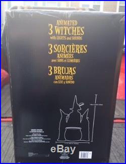 Halloween Lifesize Animated 3 WITCHES With Lights And Sounds Prop Haunted House