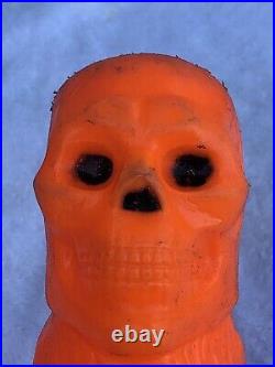 Halloween Orange Ghost Skull Plastic Club Bat Clinton Toy Corp Vintage 1960's