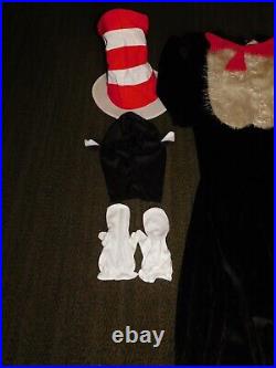 Halloween Party Costume Dr Seuss Cat In The Hat Adult Fits Up To 5'11 195 Lbs