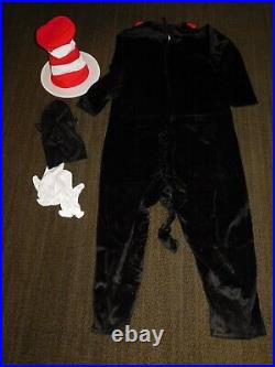 Halloween Party Costume Dr Seuss Cat In The Hat Adult Fits Up To 5'11 195 Lbs