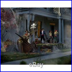 Halloween Props Life Size Decor Pirate Ship Animated Wheel Lighted Sounds Lights