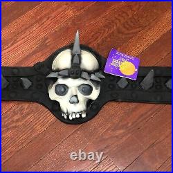Halloween Skull Belt Warrior Costume Tag Attached Illusive Concepts NOS 90s Vtg