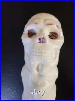 Halloween White Ghost Skull Plastic Club Bat Clinton Toy Corp Vintage 1960's
