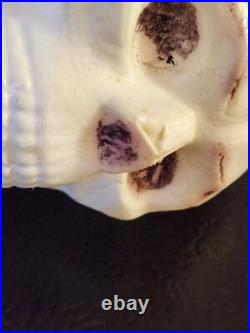 Halloween White Ghost Skull Plastic Club Bat Clinton Toy Corp Vintage 1960's