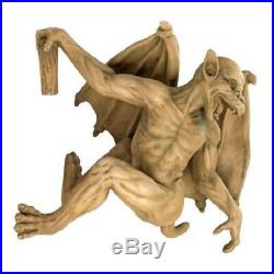 Historic Large Medieval Gothic Sculpture Mythical Gargoyle Wall Statue