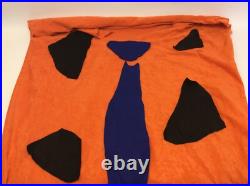 Homemade Fred Flintstone Halloween Felt Orange Vintage Costume