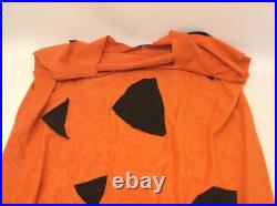 Homemade Fred Flintstone Halloween Felt Orange Vintage Costume Homemade Fred Flintstone Halloween Felt Orange Vintage Costume